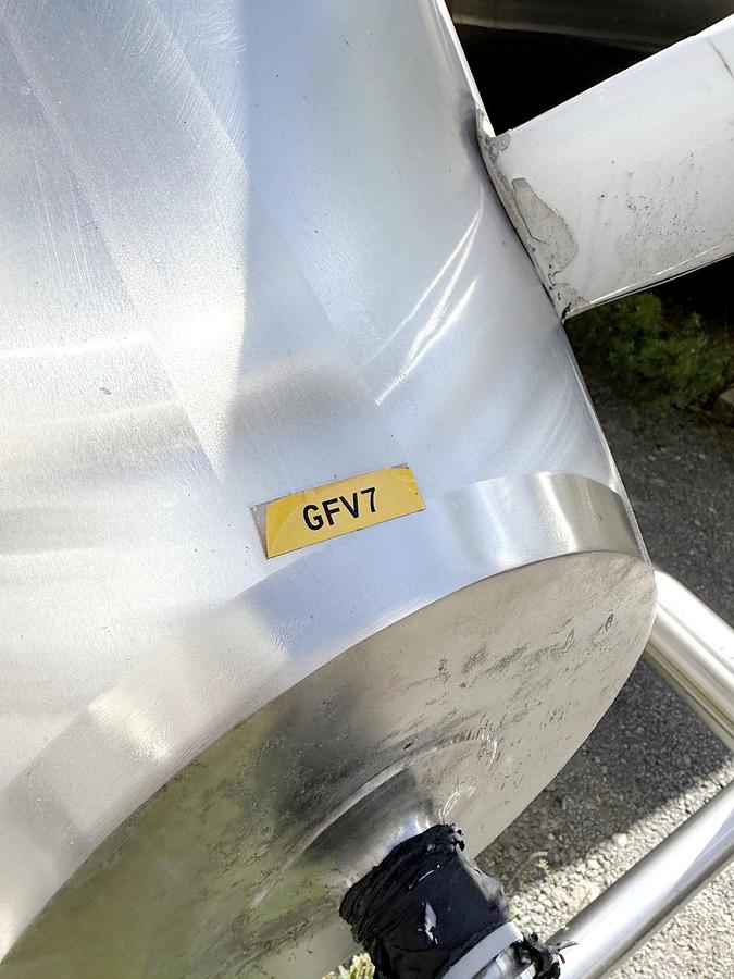 Used Used 2480 Gallon Jacketed Tank, 304 Stainless Steel