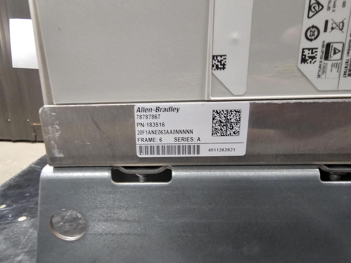 Used Used Allen-Bradley Variable Frequency Drive, Model 20F1ANE063 AA0NNNNN, 60 HP, 600V - Quantity Available : 3