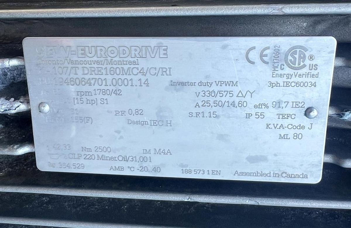 Used Used Screw Conveyor, 24’’ Diameter x 252’’ Long