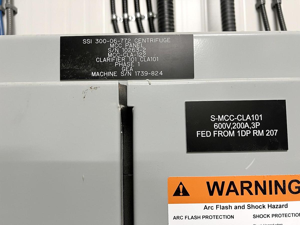 Used Used GEA Westfalia Disc Stack Centrifuge, Model SSI-300-06-772