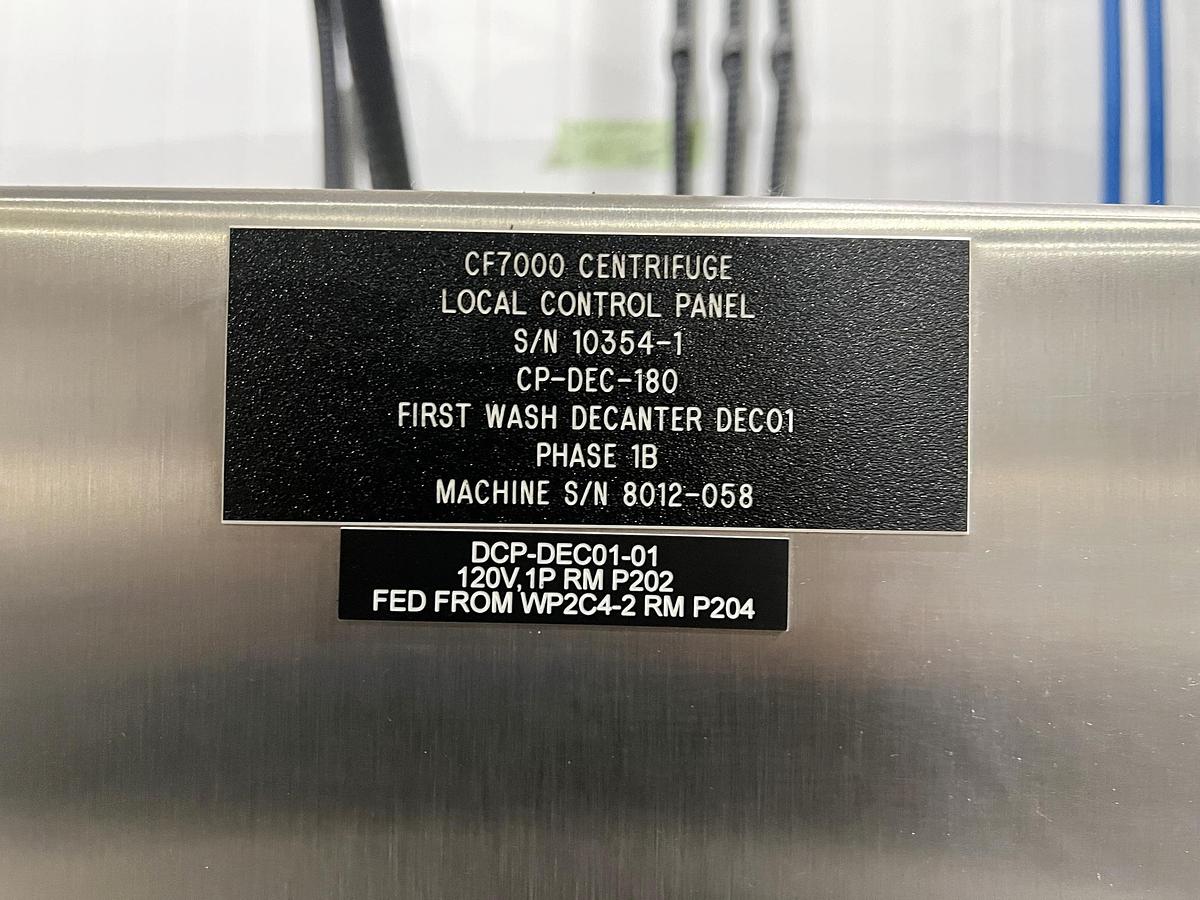 Used Used GEA Westfalia Decanter Centrifuge, Model Protein Master CF 7000