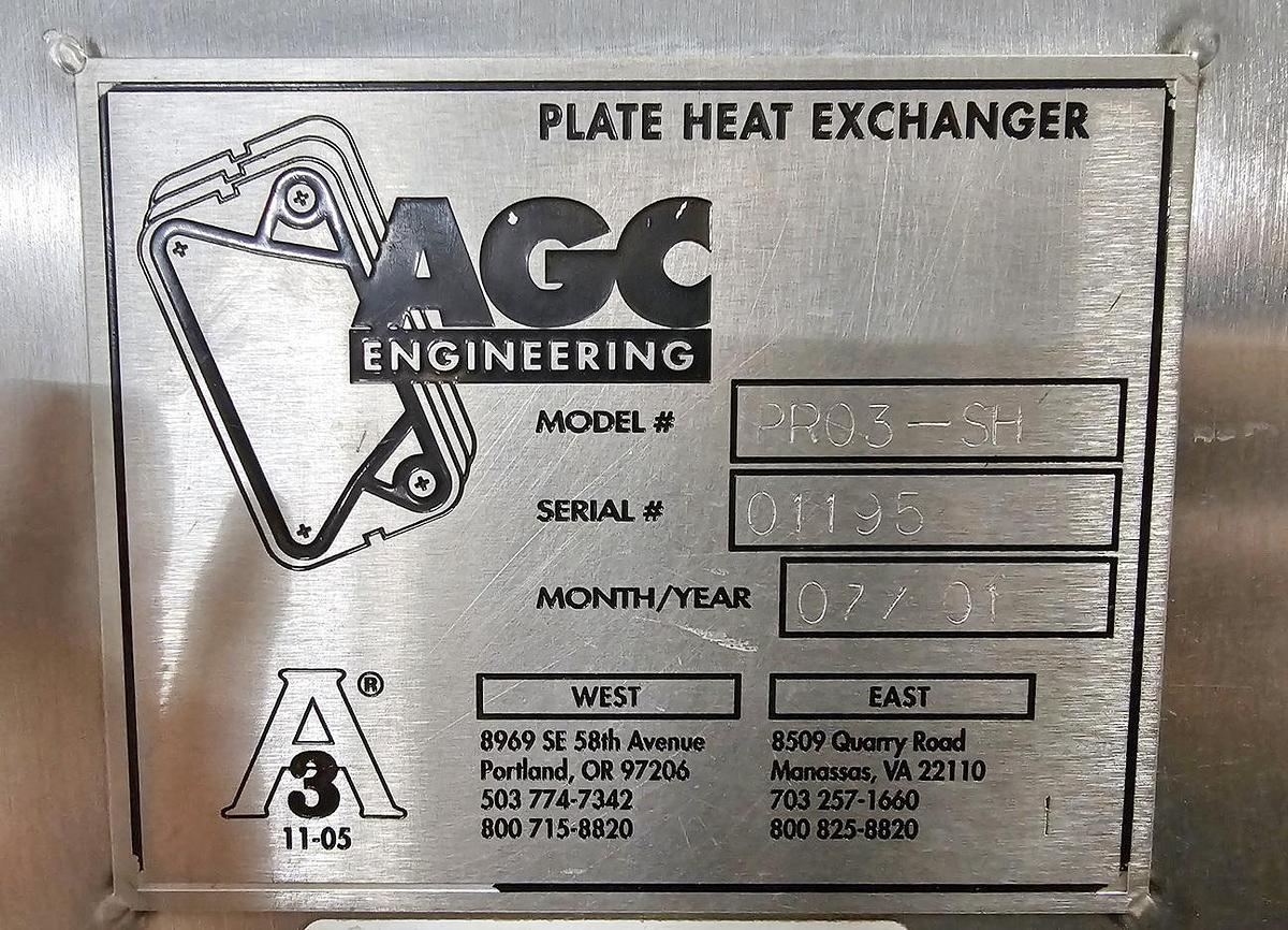 Used Used AGC Plate Heat Exchanger, Sanitary