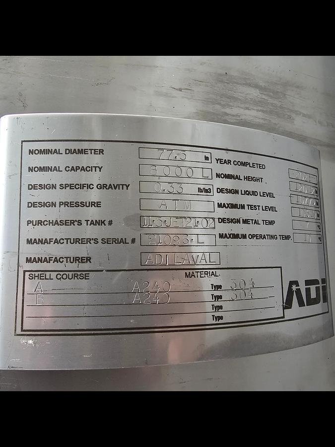 Used Capex Auction Anjou - Lot 1102 Tank