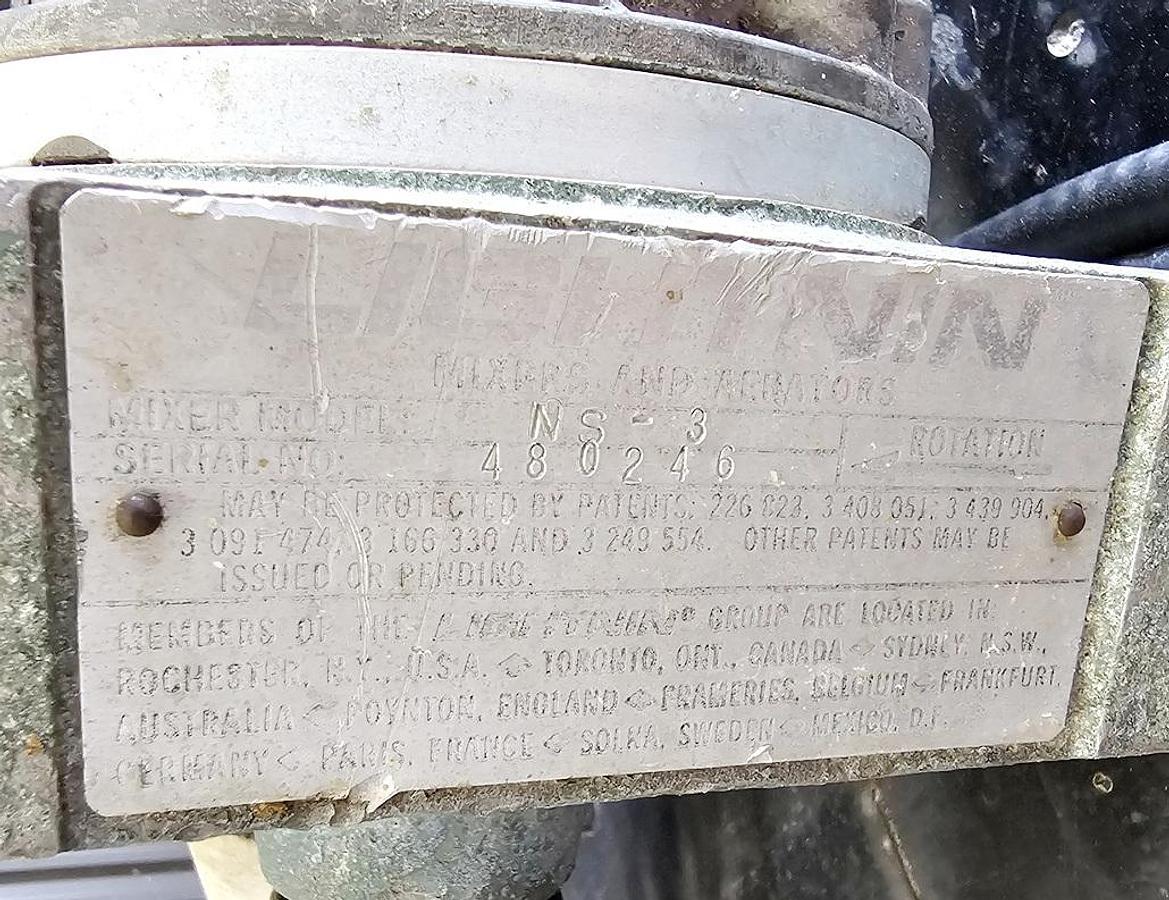 Used Used Lightnin Clamp-on Mixer, 0.75 HP