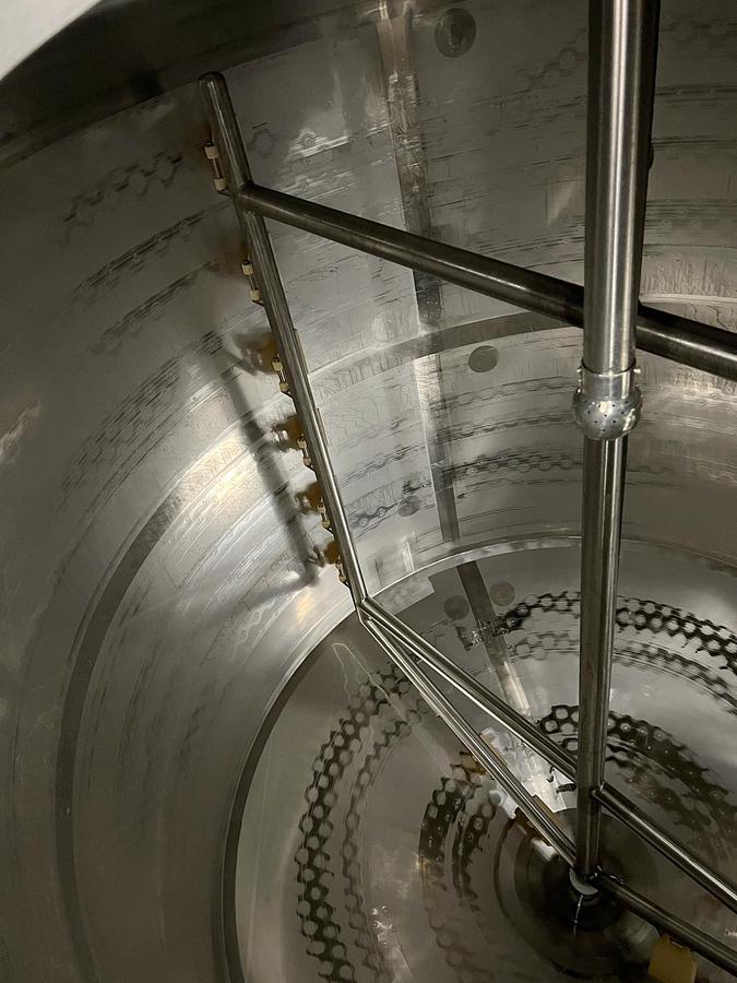 Used Used 2500 Gallon Jacketed Tank, Stainless Steel, With Scrape Agitation & Twin Screw Pump