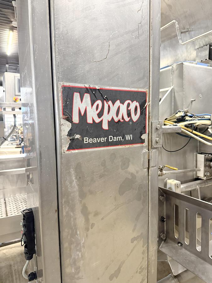 Used Je Recois - Mepaco double ribbon blender, with dumbing column and control panel, jacketed