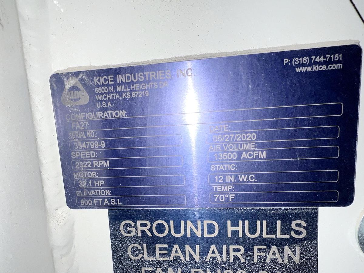 Used Used Kice XP Venturi Jet Filter, With Rotary Airlock & Fan