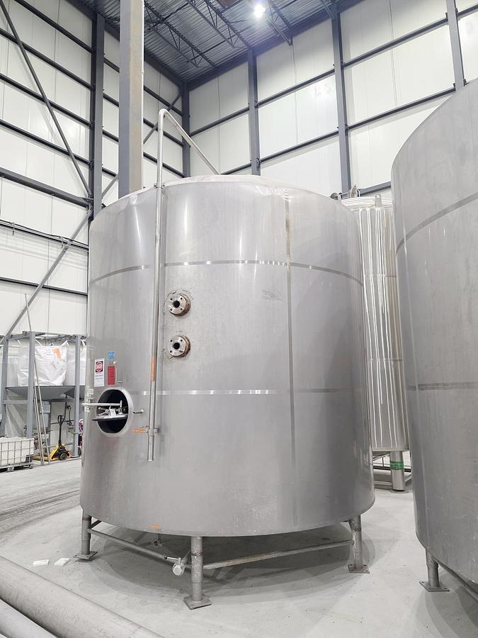 Used Used 7500 Gallon DCI Jacketed Tank, 304 Stainless Steel