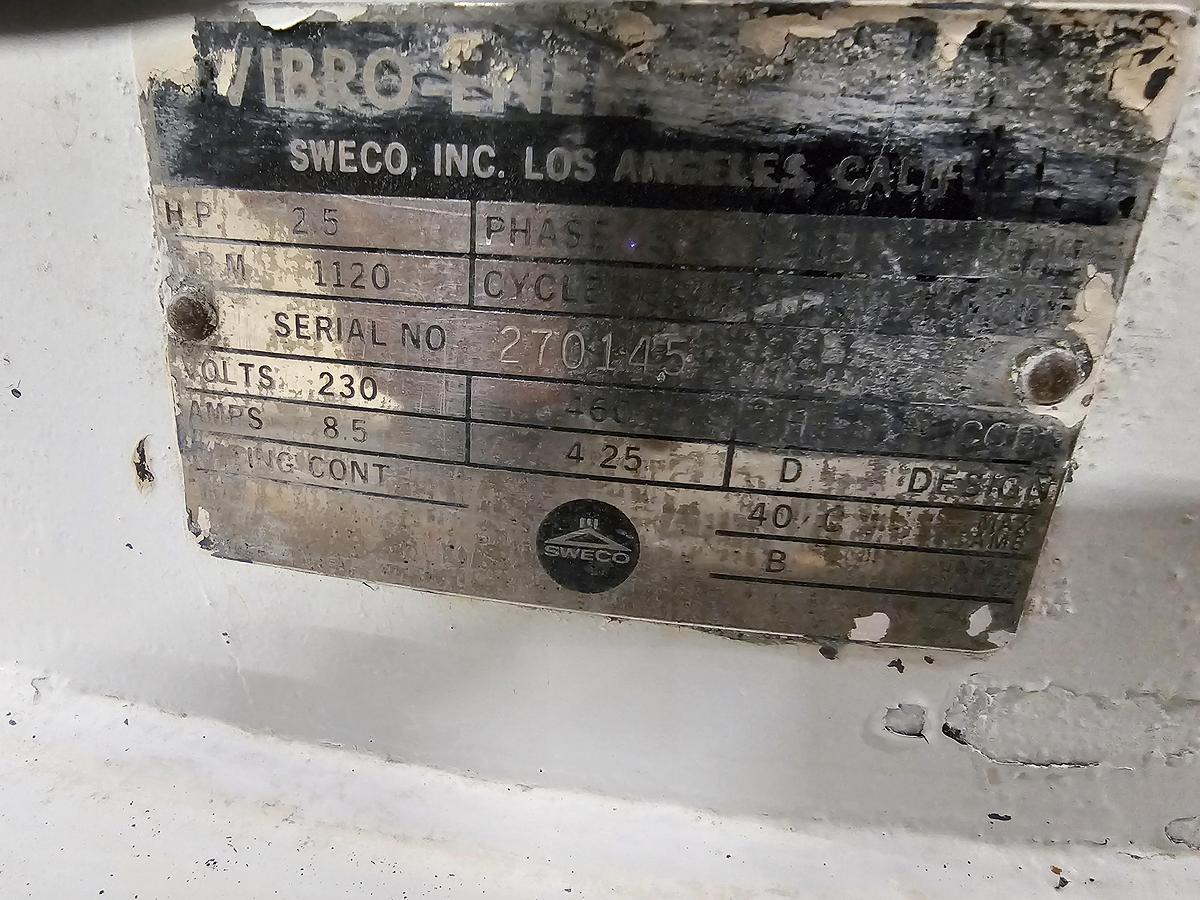 Used Levy Recovery Group Michigan - lot 120 - sweco screen 48''