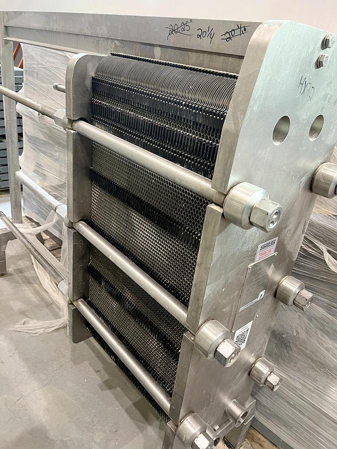 Used Used Alfa Laval Plate Heat Exchanger, Model Front6-FRD, 215.1 Sq.ft