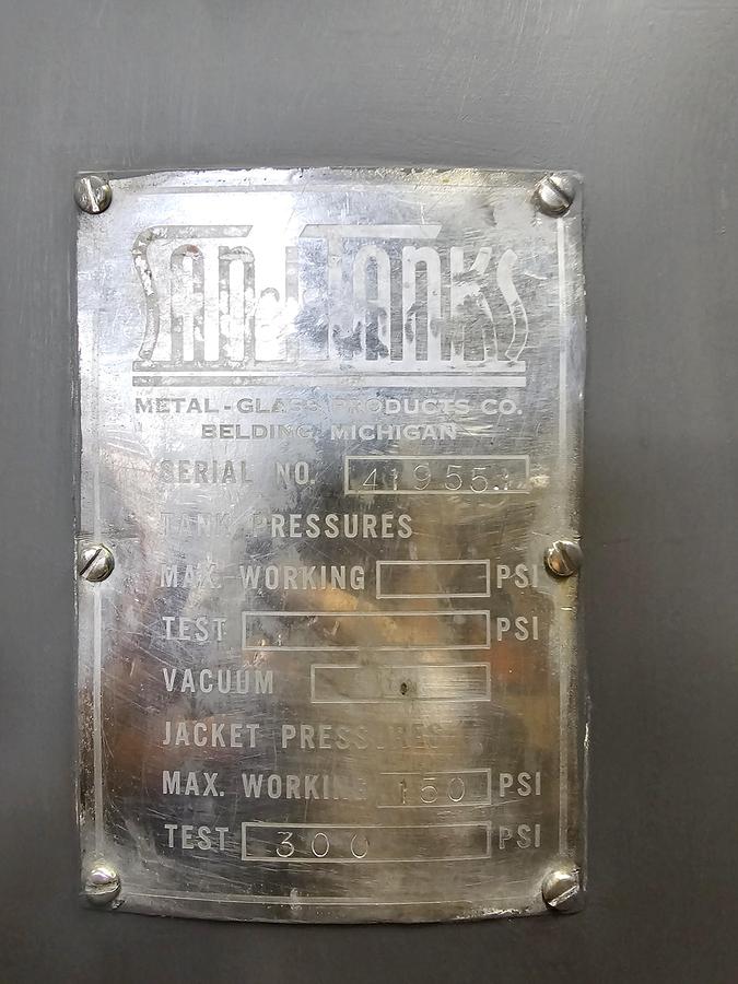 Used Used 300 Gallon Jacketed Tank, Stainless Steel