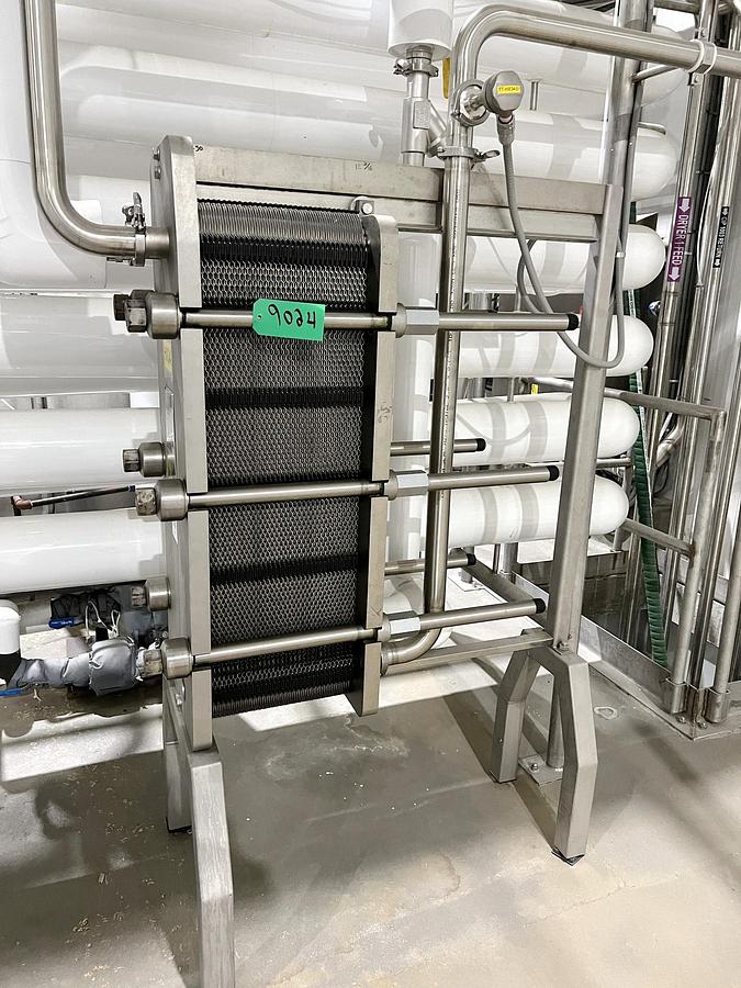 Used Used Alfa Laval Plate Heat Exchanger, Model Front6-FRD, 128.1 Sq.ft