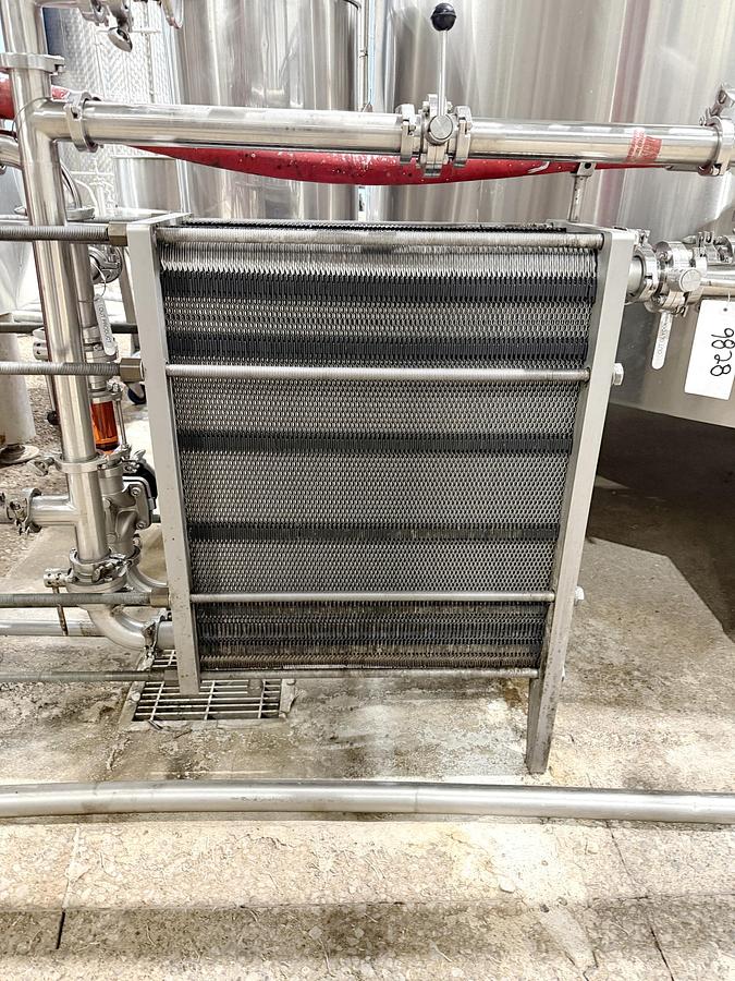 Used Used Alfa Laval Plate Heat Exchanger, Stainless Steel, 254 Sq.ft.
