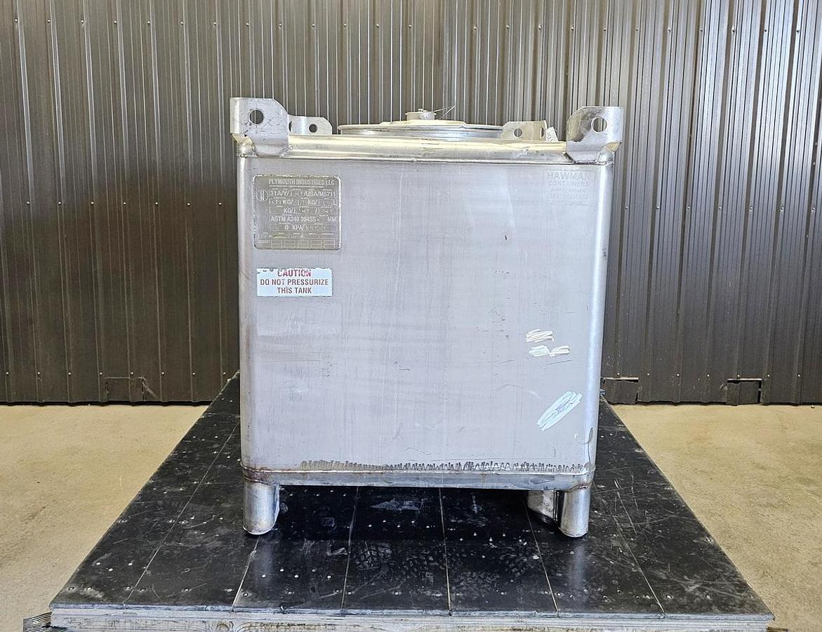 Used Used 350 Gallon IBC Tank (Tote), 304 Stainless Steel