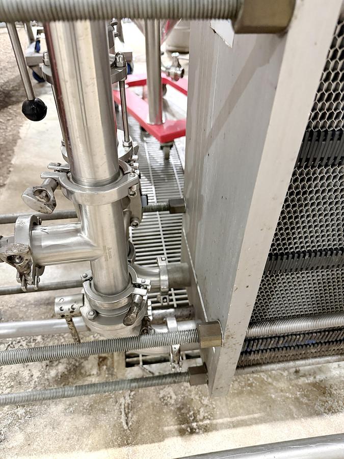 Used Used Alfa Laval Plate Heat Exchanger, Stainless Steel, 254 Sq.ft.
