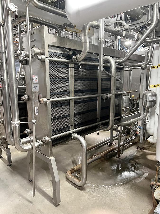 Used Used Alfa Laval Plate Heat Exchanger, Model Front8-FRD, 1182.1 Sq.ft