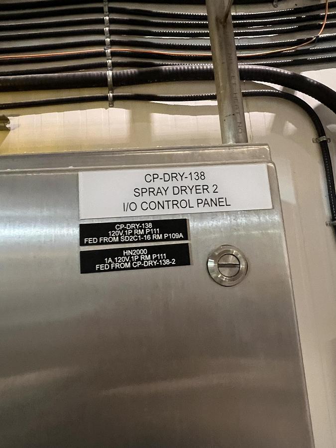 Used Used Mariott Walker - Model 10.5T-1-C-BH Spray Dryer