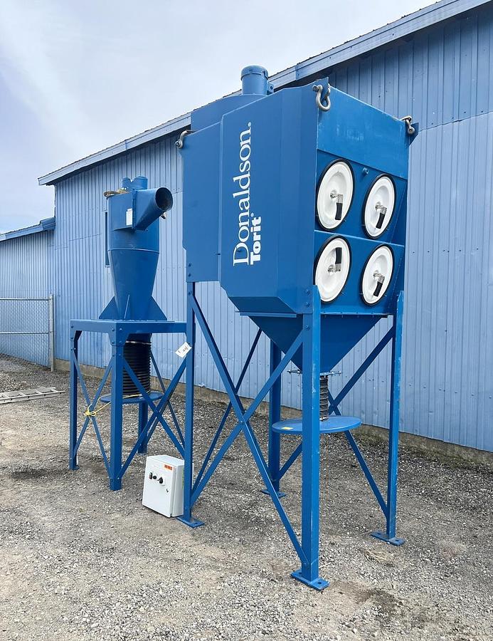 Used Used Donaldson Torit Dust Collector, Model DFO2.4, with Cyclone