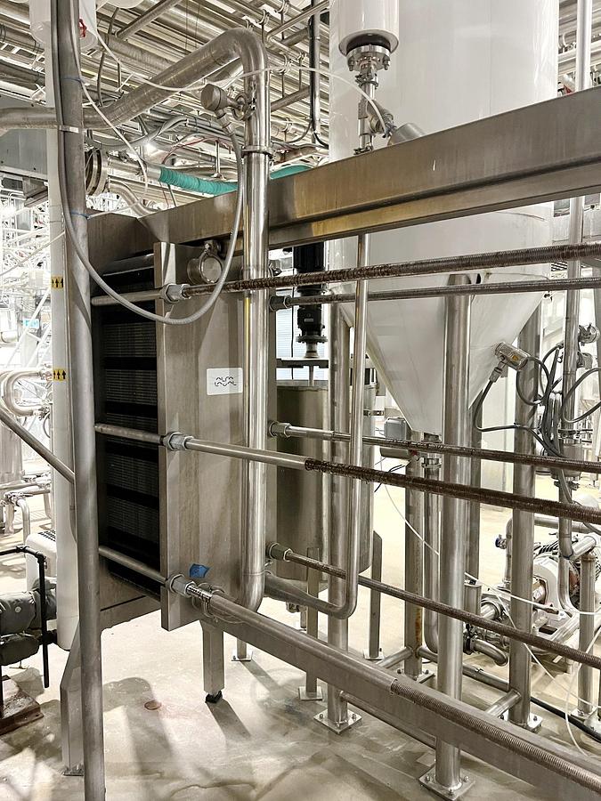 Used Used Alfa Laval Plate Heat Exchanger, Model Front8-FRD, 1002.1 Sq.ft