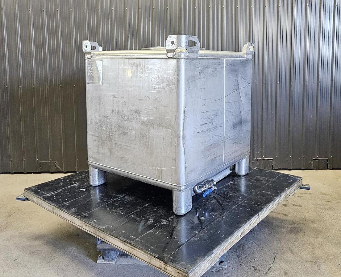 Used Used 350 Gallon IBC Tank (Tote), 304 Stainless Steel