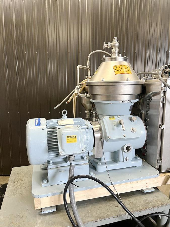 Used Used Alfa Laval Desludger Disc Centrifuge, Model BTPX 205SGD-34-CDP-60