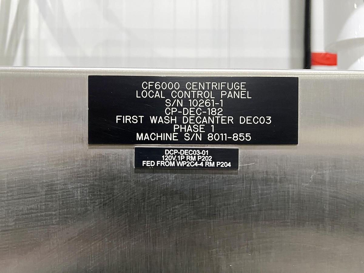 Used Used GEA Westfalia Decanter Centrifuge, Model Protein Master CF 6000