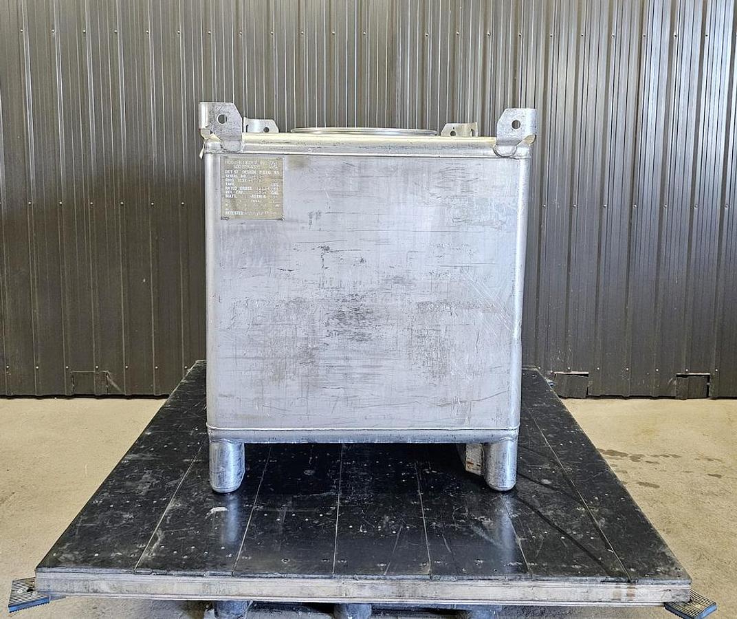 Used Used 350 Gallon IBC Tank (Tote), 304 Stainless Steel