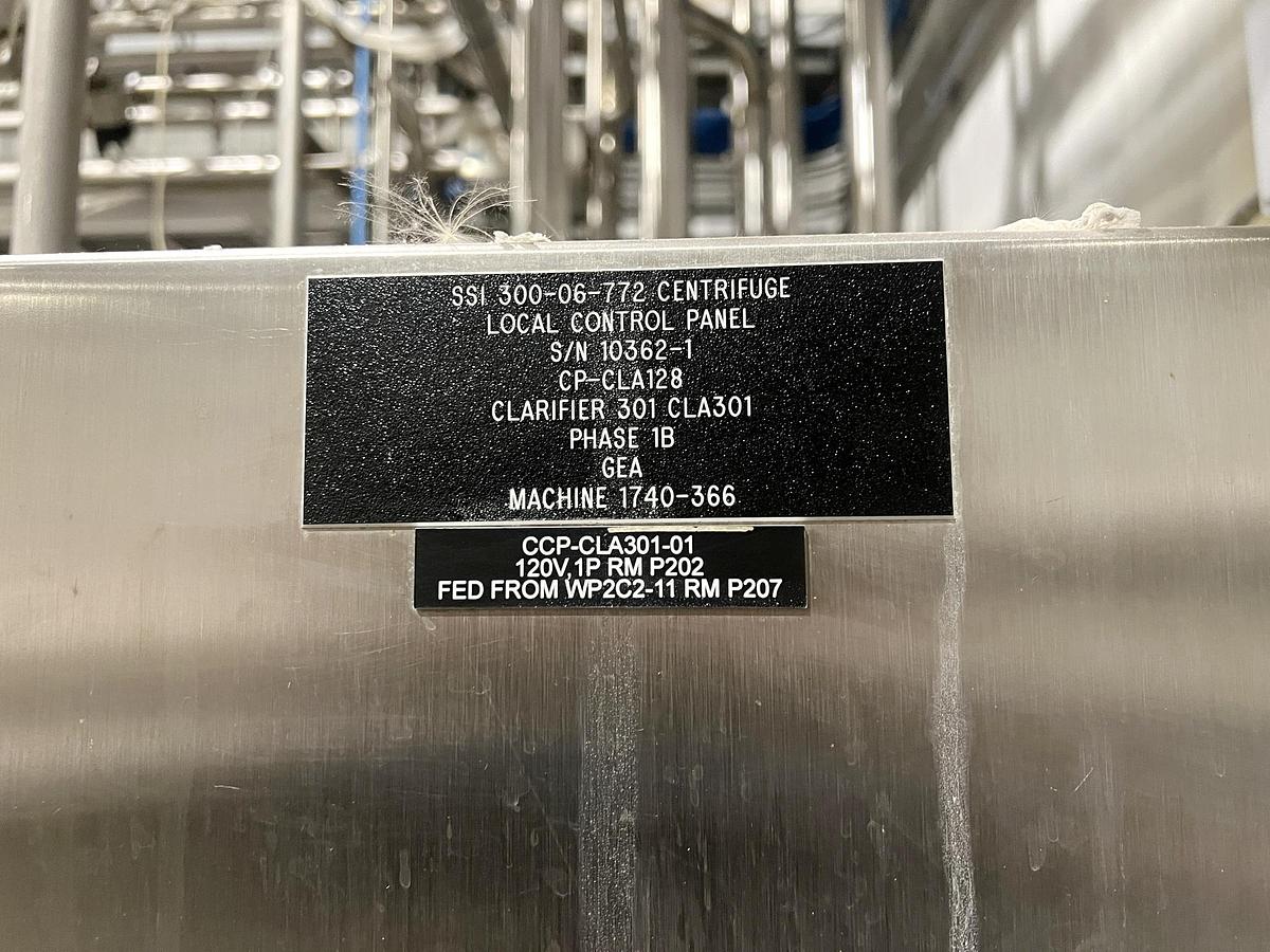 Used Used GEA Westfalia Disc Stack Centrifuge, Model SSI-300-06-772