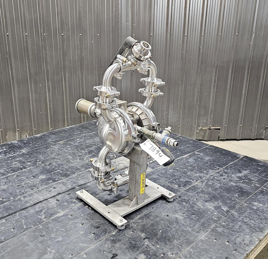Used Used Wilden Saniflo Diaphragm Pump, 1.5" X 1.5", With Surge Dampener