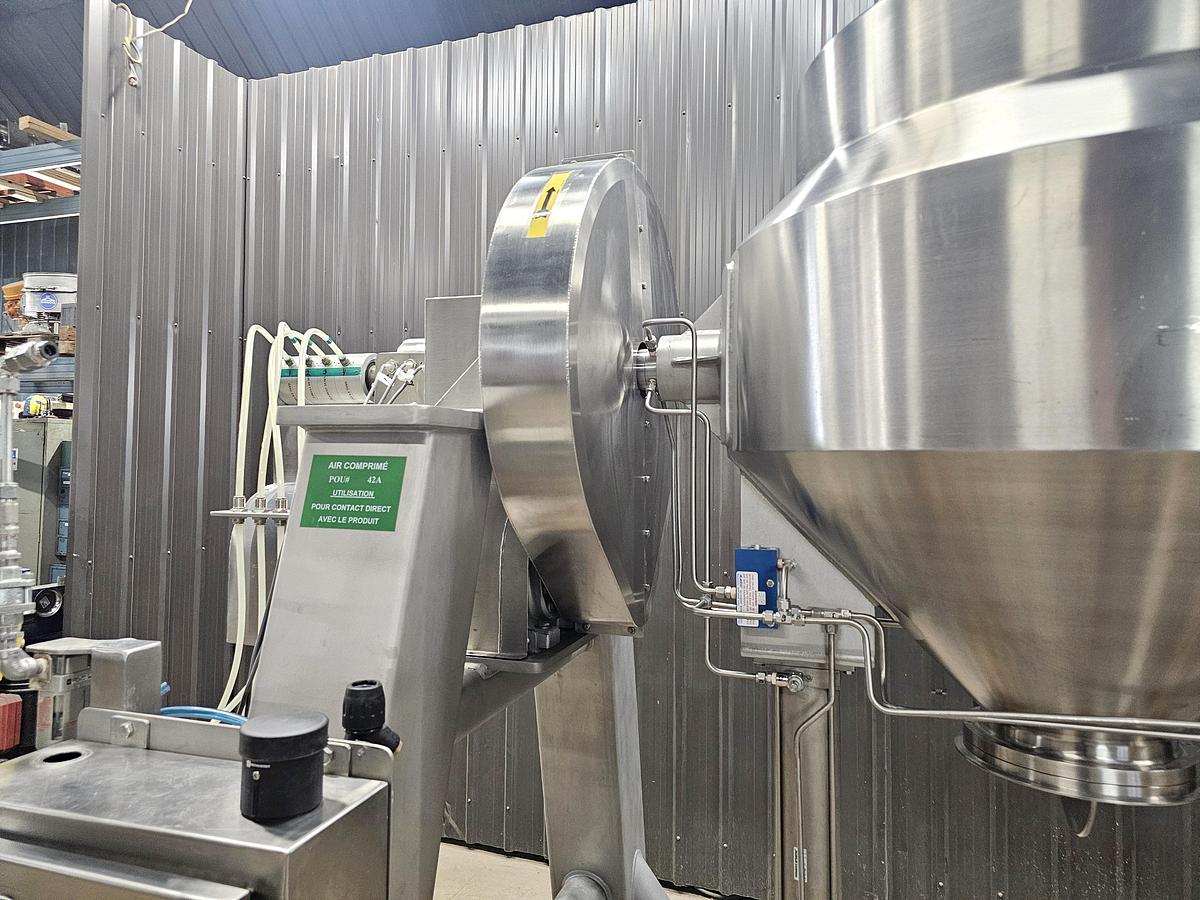 Used Used A&M Process Equipment Double Cone Blender, With Safety cage