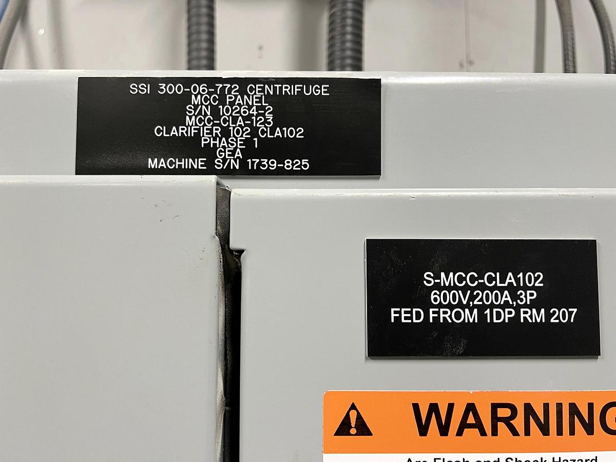 Used Used GEA Westfalia Disc Stack Centrifuge, Model SSI-300-06-772