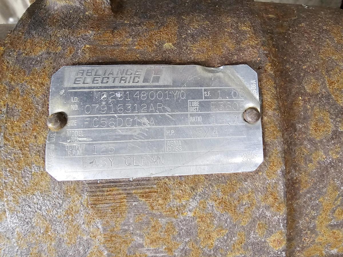 Used Used Rietz Screw Conveyor, 8.5” diameter x 132” long, 304 Stainless Steel