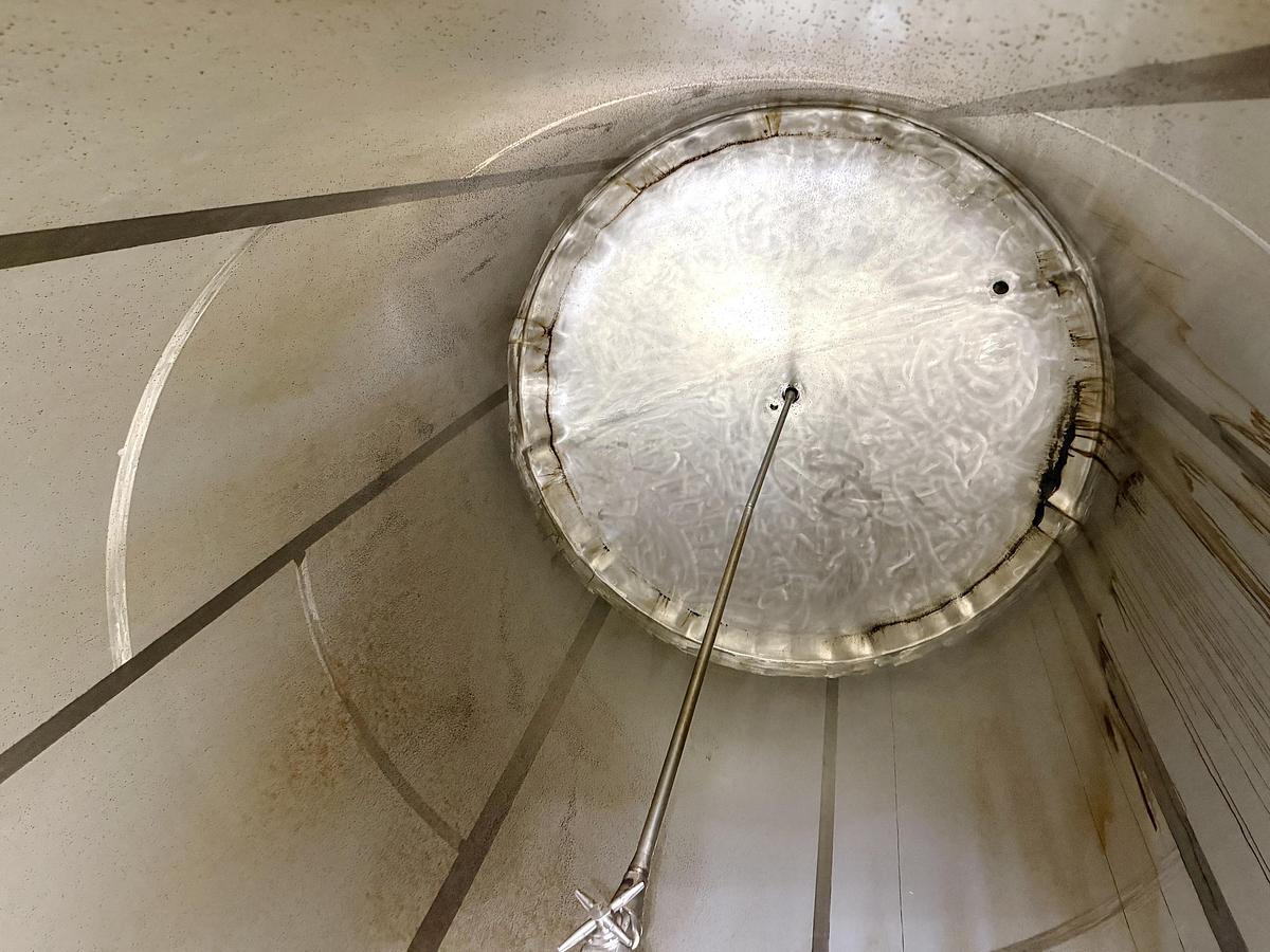 Used Used 13,208 Gallon Tank, 304 Stainless Steel, With Heat Exchanger & Pump
