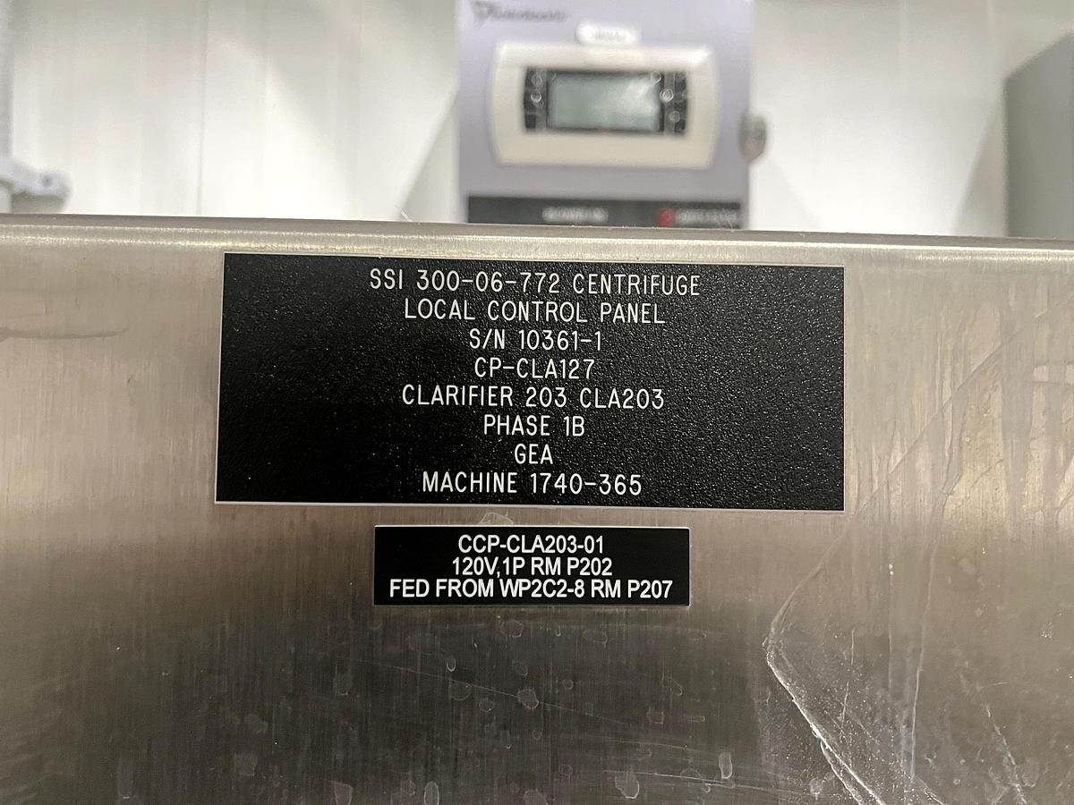 Used Used GEA Westfalia Disc Stack Centrifuge, Model SSI-300-06-772