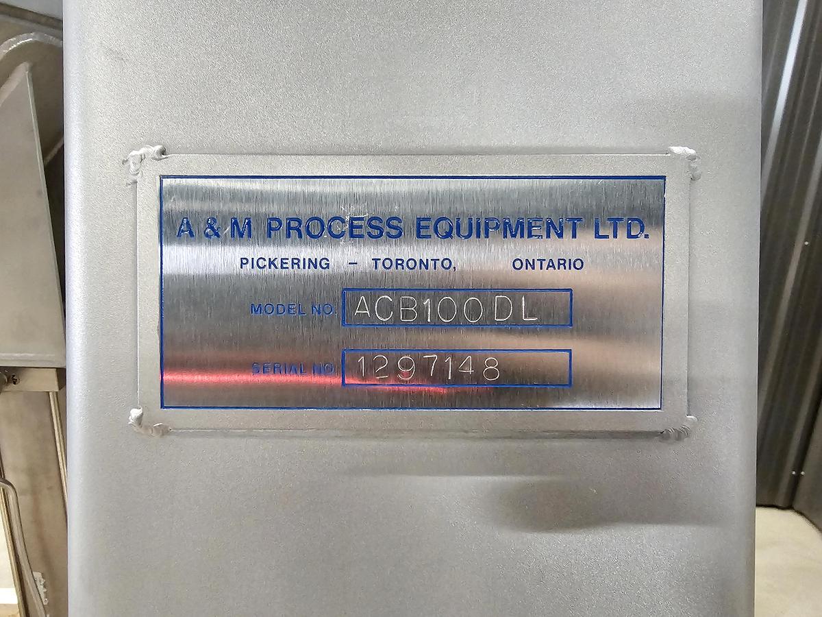 Used Used A&M Process Equipment Double Cone Blender, With Safety cage