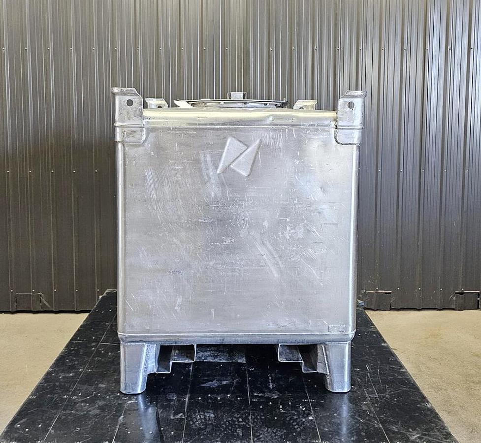 Used Used 350 Gallon IBC Tank (Tote), 304 Stainless Steel