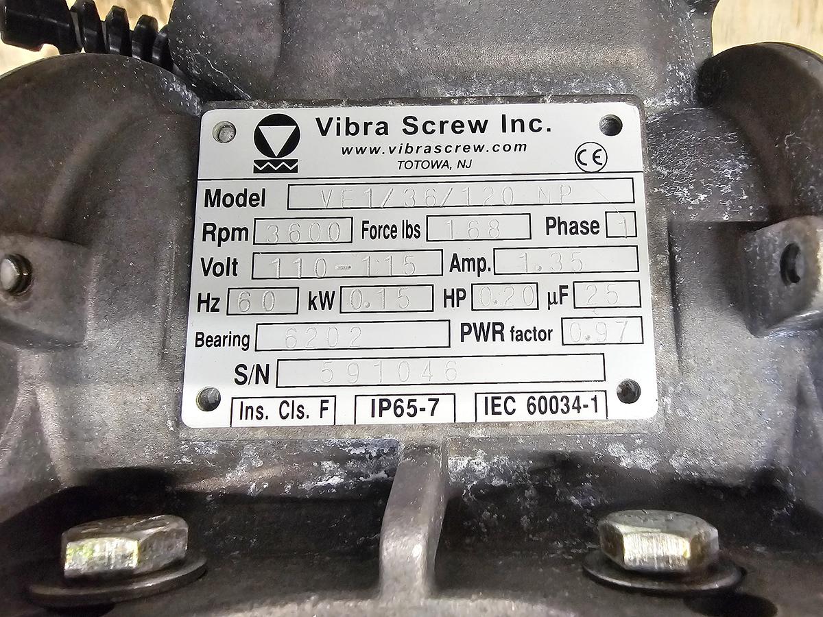 Used Metcalfe Auctions Mississauga - Lot 141 Vibra screw feeder