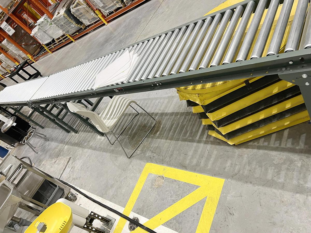 Used Used ABC Machinery Semi-Automatic Bag Palletizer, with Conveyors & Floor Scale