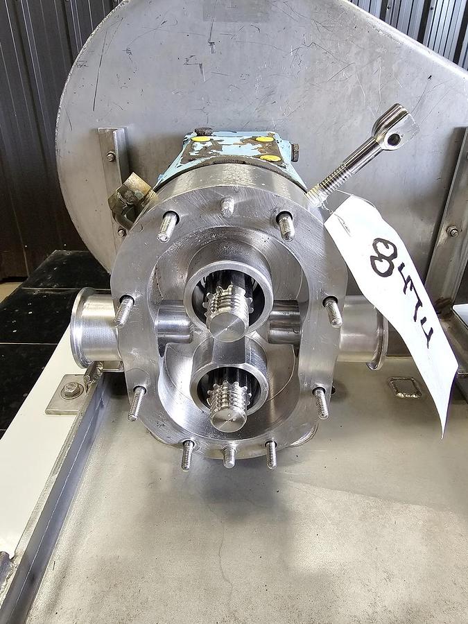 Used Used Waukesha Rotary Lobe Pump, Model 18, 1.5 HP