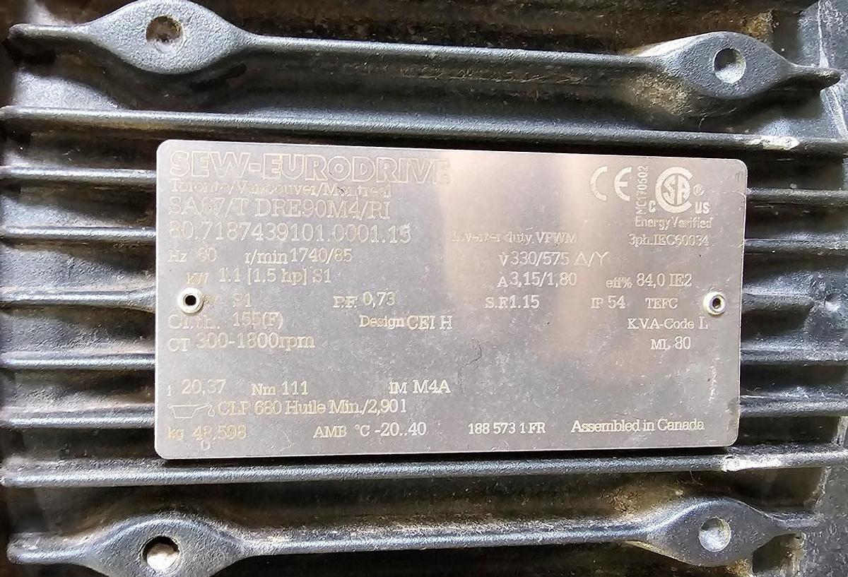 Used Used Screw Conveyor, 8" Diameter X 104'' Long