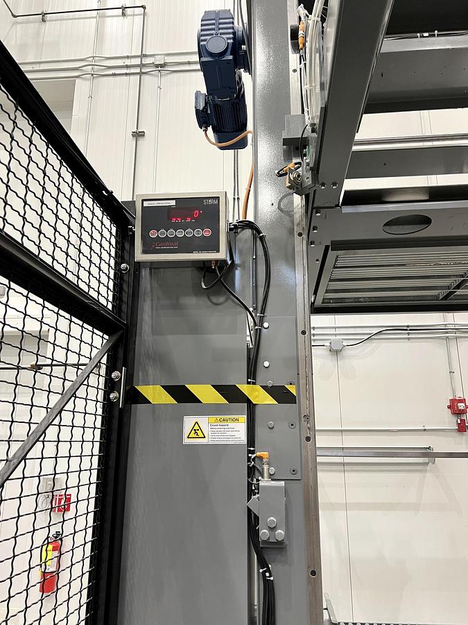 Used Used ABC Machinery Semi-Automatic Bag Palletizer, with Conveyors & Floor Scale