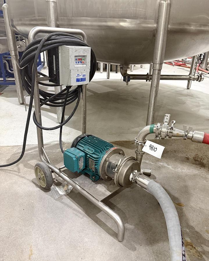Used Used Inoxpa Centrifugal Pump, 2" X 1.5", 5 HP, with VFD