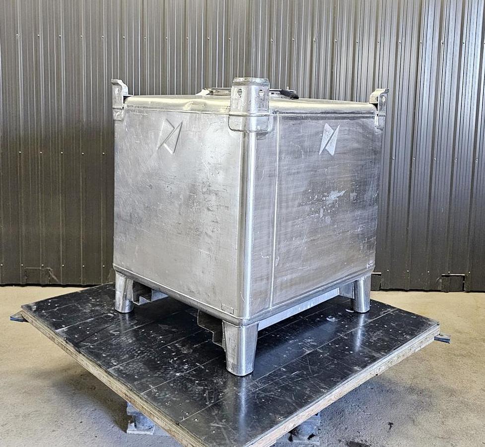 Used Used 350 Gallon IBC Tank (Tote), 304 Stainless Steel