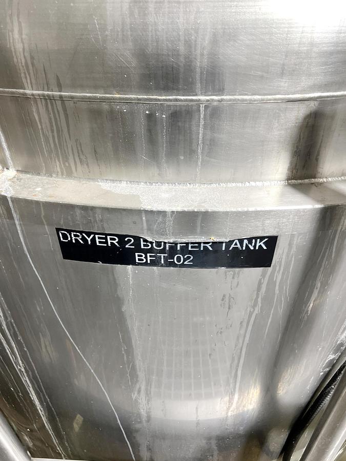 Used Used 2500 Gallon Jacketed Tank, Stainless Steel, With Scrape Agitation & Twin Screw Pump