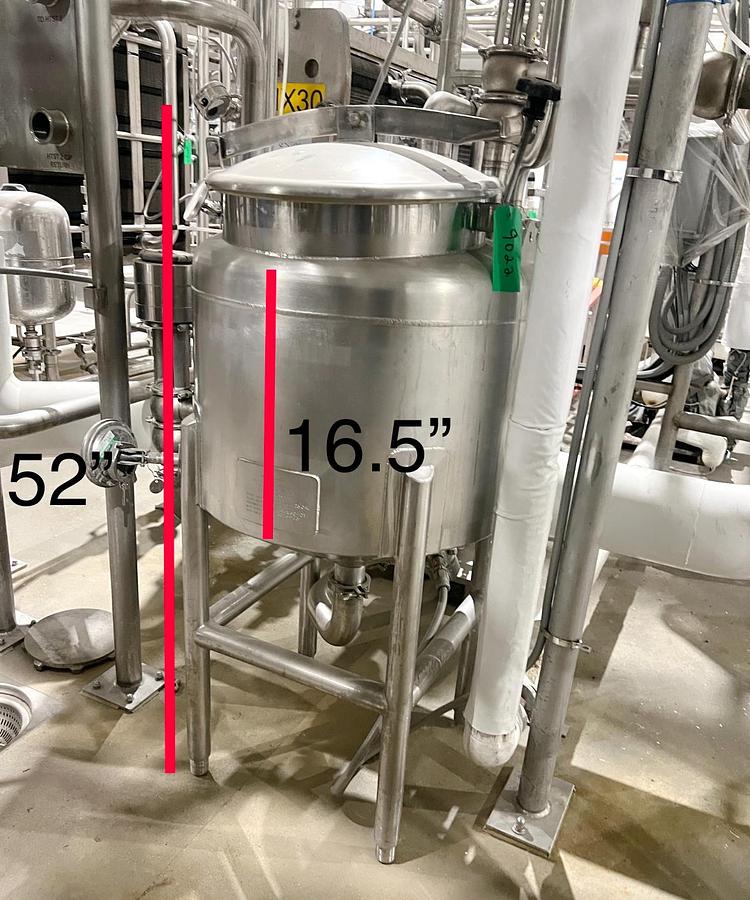 Used Used 25 Gallon Tank, 316L Stainless Steel