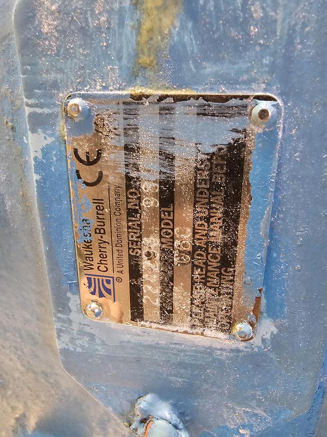 Used Used Waukesha Rotary Lobe Pump, Model 60, 3 HP