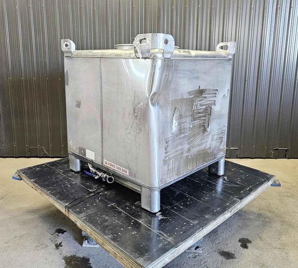 Used Used 350 Gallon IBC Tank (Tote), 304 Stainless Steel