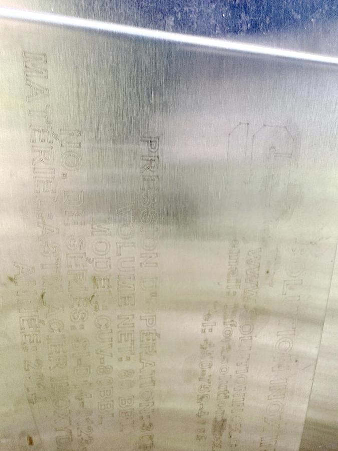 Used Used 2480 Gallon Jacketed Tank, 304 Stainless Steel