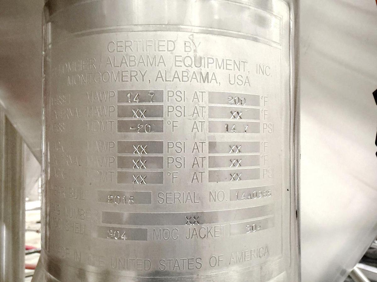 Used Used 6000 Gallon Feldmeier Jacketed Tank (Reactor), 304 Stainless Steel