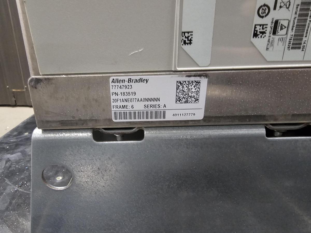 Used Used Allen-Bradley Variable Frequency Drive, Model 20F1ANE125 AA0NNNNN, 125 HP, 600V